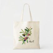 Waterverf Olijven Tote Bag (Voorkant)
