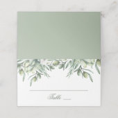 Waterverf olijven. Zomer tuin Italiaanse bruiloft Plaatskaartje (Buitenkant ongevouwen)