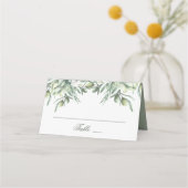 Waterverf olijven. Zomer tuin Italiaanse bruiloft Plaatskaartje (Voorkant)