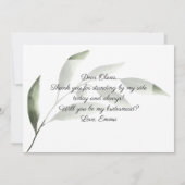 Waterverf Olive... ben je mijn bridesmaidskaarten Kaart (Achterkant)