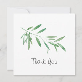 Waterverf Olive Branch Bedankkaart