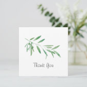 Waterverf Olive Branch Bedankkaart (Staand voorkant)