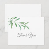 Waterverf Olive Branch Bedankkaart (Voorkant / Achterkant)