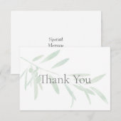 Waterverf Olive Branch Bedankkaart (Voorkant / Achterkant)