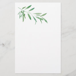 Waterverf Olive Branch Briefpapier