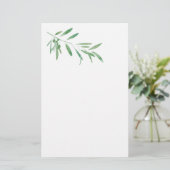 Waterverf Olive Branch Briefpapier (Staand voorkant)