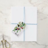 Waterverf Olive Branch Cadeaulabel (Met Touw)