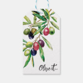 Waterverf Olive Branch Cadeaulabel (Achterkant)