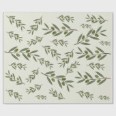 Waterverf Olive Branch Cadeaupapier (Vlak)