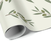 Waterverf Olive Branch Cadeaupapier (Rol Hoek)