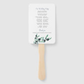 Waterverf Olive Branch Greenery Paper Wedding Fan Handwaaier (Achterkant)