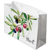 Waterverf Olive Branch Groot Cadeauzakje (Achterkant Gekanteld)