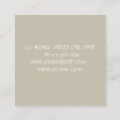 Waterverf Olive Branch, Handmade Vierkante Visitekaartje (Achterkant)