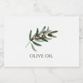Waterverf Olive Branch Illustration  Likeurfles Etiket (Enkel label)