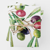 Waterverf Olive Branch Inpakpapier Vel (In situ)