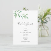 Waterverf Olive Branch Invitation Kaart (Staand voorkant)