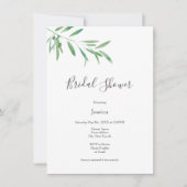 Waterverf Olive Branch Invitation Kaart (Voorkant)