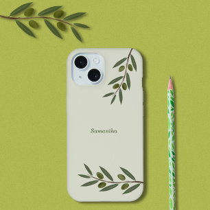 Waterverf Olive Branch iPhone 15 Case