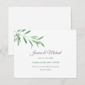 Waterverf Olive Branch Kaart (Voorkant / Achterkant)