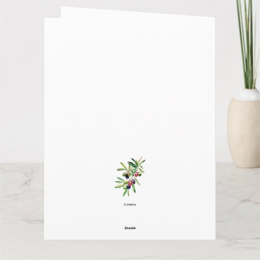 Waterverf Olive Branch Kaart (Achterkant)