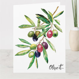 Waterverf Olive Branch Kaart
