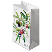 Waterverf Olive Branch Klein Cadeauzakje (Voorkant Gekanteld)