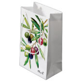 Waterverf Olive Branch Klein Cadeauzakje (Achterkant Gekanteld)