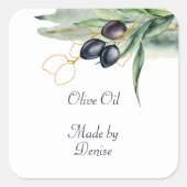 Waterverf Olive Branch Label (Voorkant)
