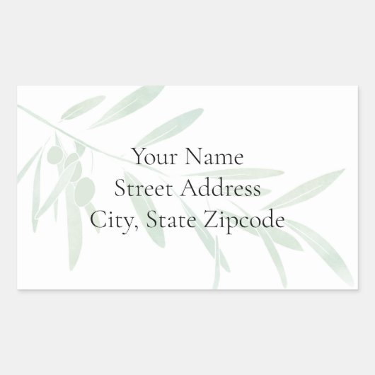 Waterverf Olive Branch labels (Voorkant)