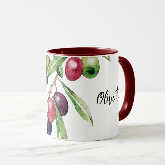 Waterverf Olive Branch Mok (Voorkant rechts)