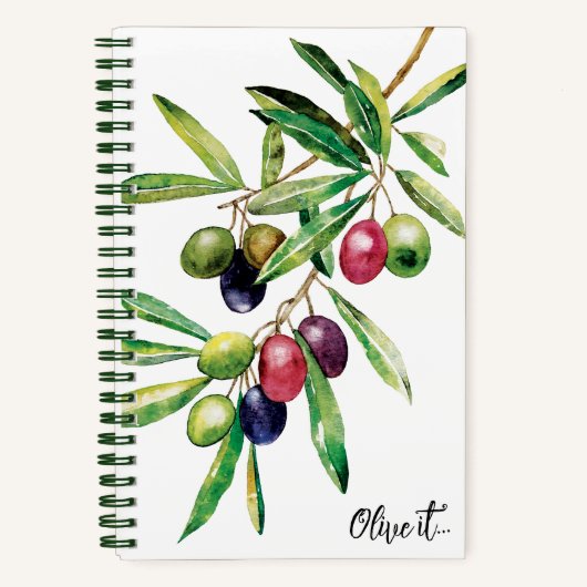 Waterverf Olive Branch Notitieboek (Voorkant)