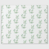 Waterverf Olive Branch Patroon Cadeaupapier (Vlak)