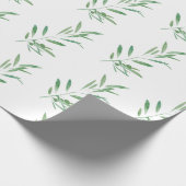 Waterverf Olive Branch Patroon Cadeaupapier (Hoek)