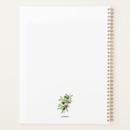 Waterverf Olive Branch Planner (Achterkant)