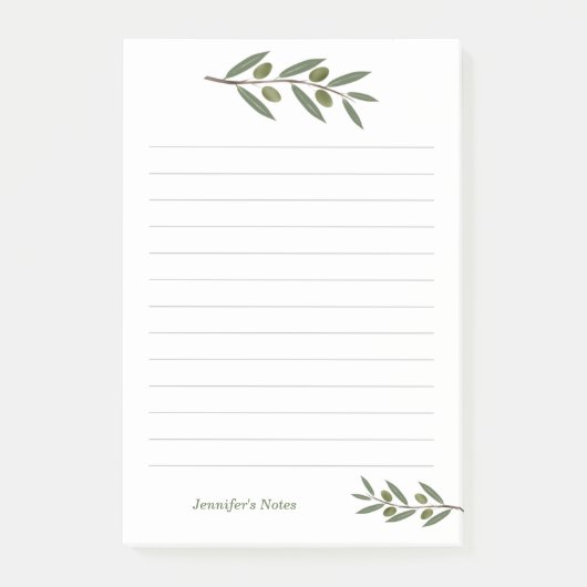 Waterverf Olive Branch Post-it® Notes (Voorkant)