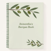 Waterverf Olive Branch Recept Notitieboek (Voorkant)