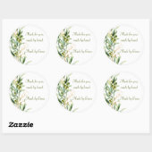 Waterverf Olive Branch Ronde Sticker (Vel)