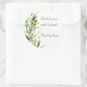 Waterverf Olive Branch Ronde Sticker (Tas)