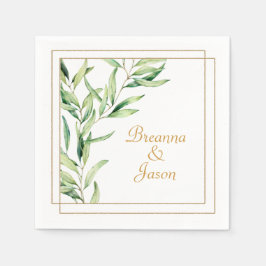 Waterverf Olive Branch Servet