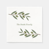 Waterverf Olive Branch Servet (Voorkant)