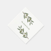 Waterverf Olive Branch Servet (Hoek)