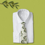 Waterverf Olive Branch Stropdas<br><div class="desc">Als u een cadeau zoekt voor een man of een kok,  krijgt u deze elegante stropdas met waterverf olijftakken in een mediterrane sfeer op een lichtgroene achtergrond kleur: een symbool van vriendschap dating en,  natuurlijk,  rust!</div>