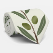 Waterverf Olive Branch Stropdas (Opgerold)