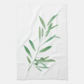 Waterverf Olive Branch Theedoek (Verticaal)