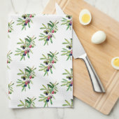Waterverf Olive Branch Theedoek (Quarter Fold)