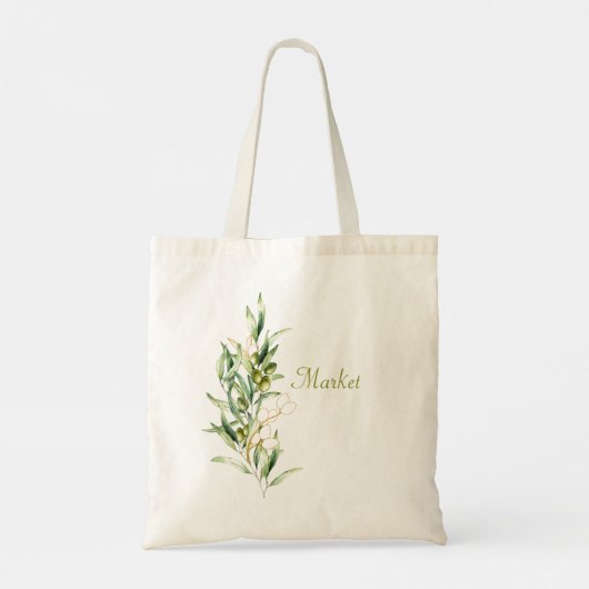Waterverf Olive Branch Tote Bag (Achterkant)