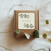 Waterverf Olive Branch Vierkante Sticker