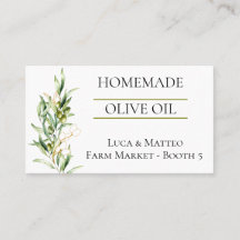Waterverf Olive Branch Visitekaartje