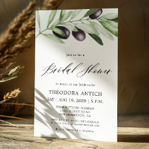 Waterverf Olive Branches Vrijgezellenfeest