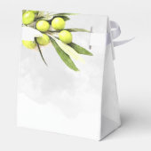 Waterverf Olive Branches Weddenschappen Bedankt Bedankdoosjes (Achterkant)
